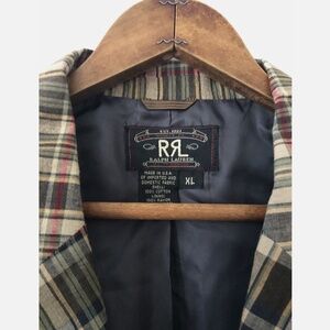 RRL Double RL Ralph Lauren Triple-Star Madras Plaid Cotton Sport Coat – XL 1990s